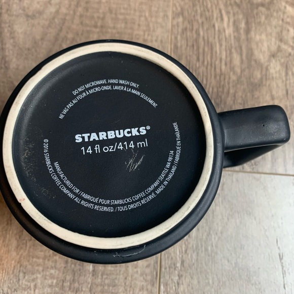 Starbucks Coffee Mug Ship Schooner Matte Black Gold Aged Sumatra 14 oz 2016 - Picture 5 of 5